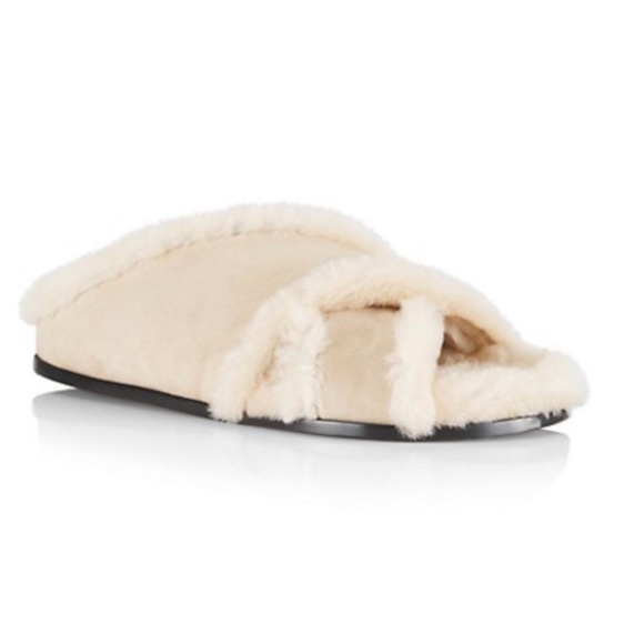 BRAND NEW! Lafayette 148 Claney Shearling Slide - Picture 3 of 4
